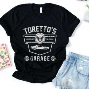 Fast and Furious Shirt,Toretto's Garage T-Shirt Fast And Furious Muscle Car Tshirt 1