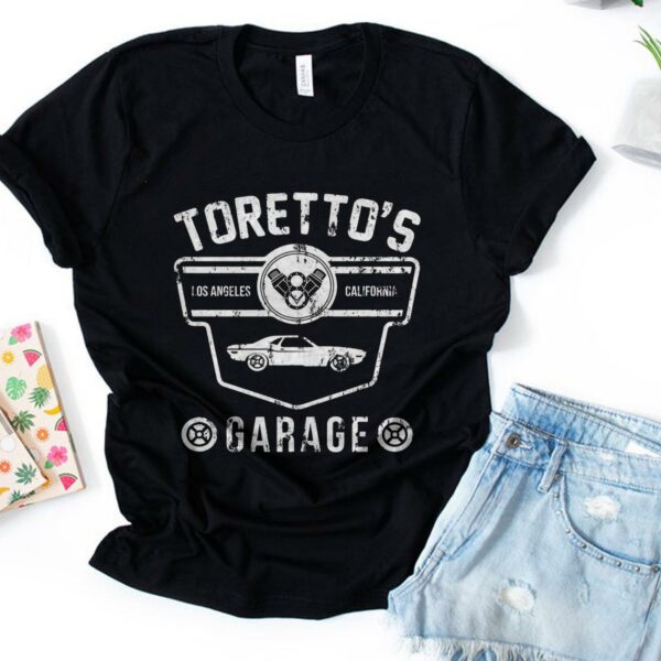 Fast and Furious Shirt,Toretto's Garage T-Shirt Fast And Furious Muscle Car Tshirt