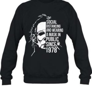 Social Distancing And Wearing Mask Halloween Tshirt 2