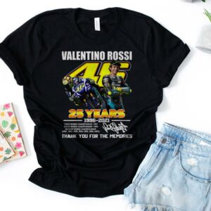 Valentino Rossi 46  Years Thank You For The Memories Tshirt 1