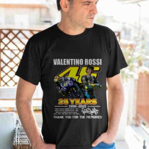 Valentino Rossi 46  Years Thank You For The Memories Tshirt 3