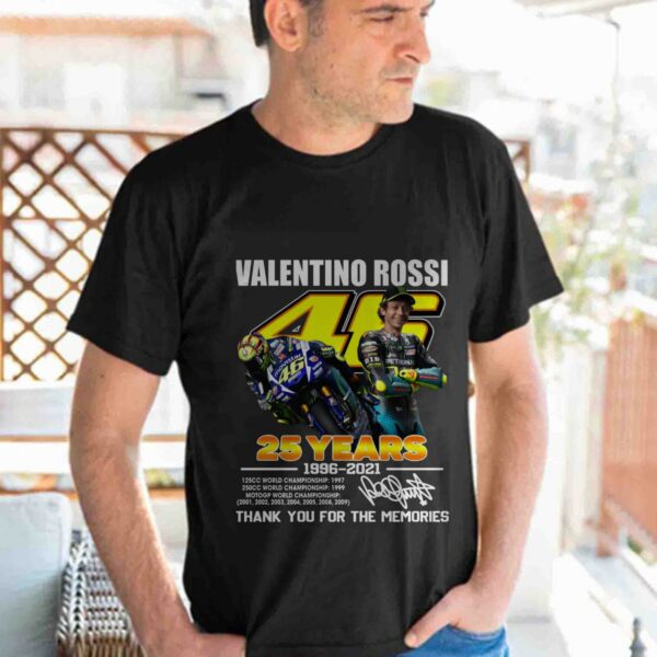 Valentino Rossi 46  Years Thank You For The Memories Tshirt