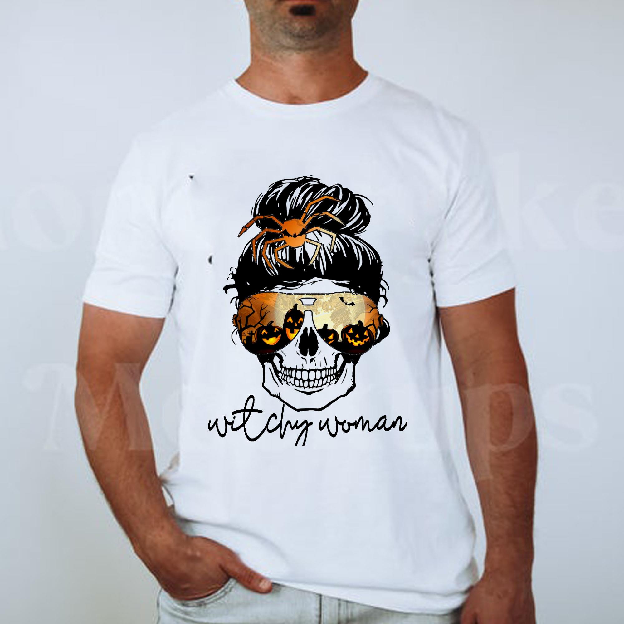Witchy Woman Halloween Fall Skull Bun Spider Tshirt Witchy Woman Halloween Fall Skull Bun Spider Tshirt 1 - Witchy Woman Halloween Fall Skull Bun Spider Tshirt