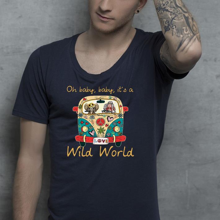 Hippie girl and Elephant oh baby it s a wild world shirt 4 - Hippie girl and Elephant oh baby it’s a wild world shirt
