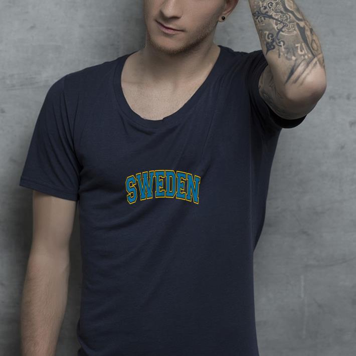 Sweden Varsity Style Blue and Yellow shirt 4 - Sweden Varsity Style Blue and Yellow shirt