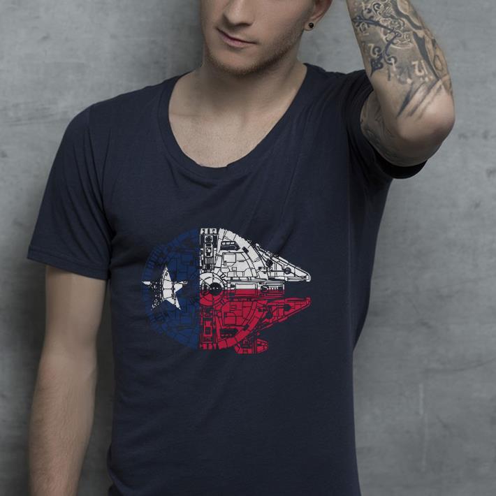 Texas Flag and The Millennium Falcon Star Wars shirt Texas Flag and The Millennium Falcon Star Wars shirt 4 - Texas Flag and The Millennium Falcon Star Wars shirt