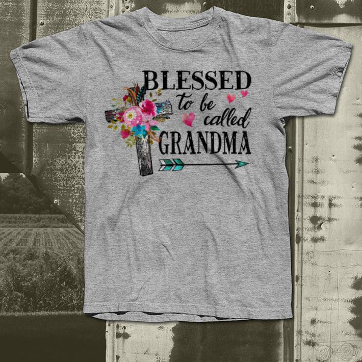 Blessed to be called Grandma Cross Flower shirt 4 - Blessed to be called Grandma Cross Flower shirt