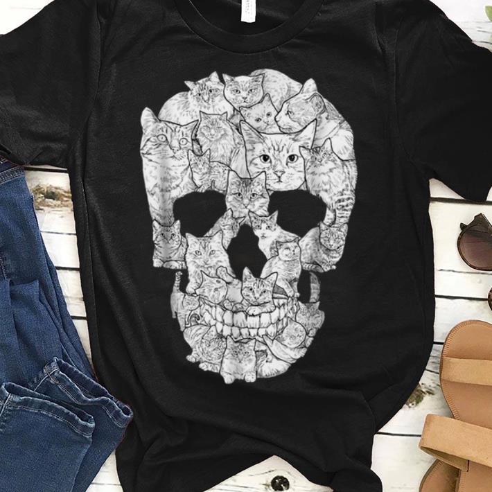 Cat Skull Skeleton Halloween Costume Idea guy tee 1 - Cat Skull Skeleton Halloween Costume Idea guy tee