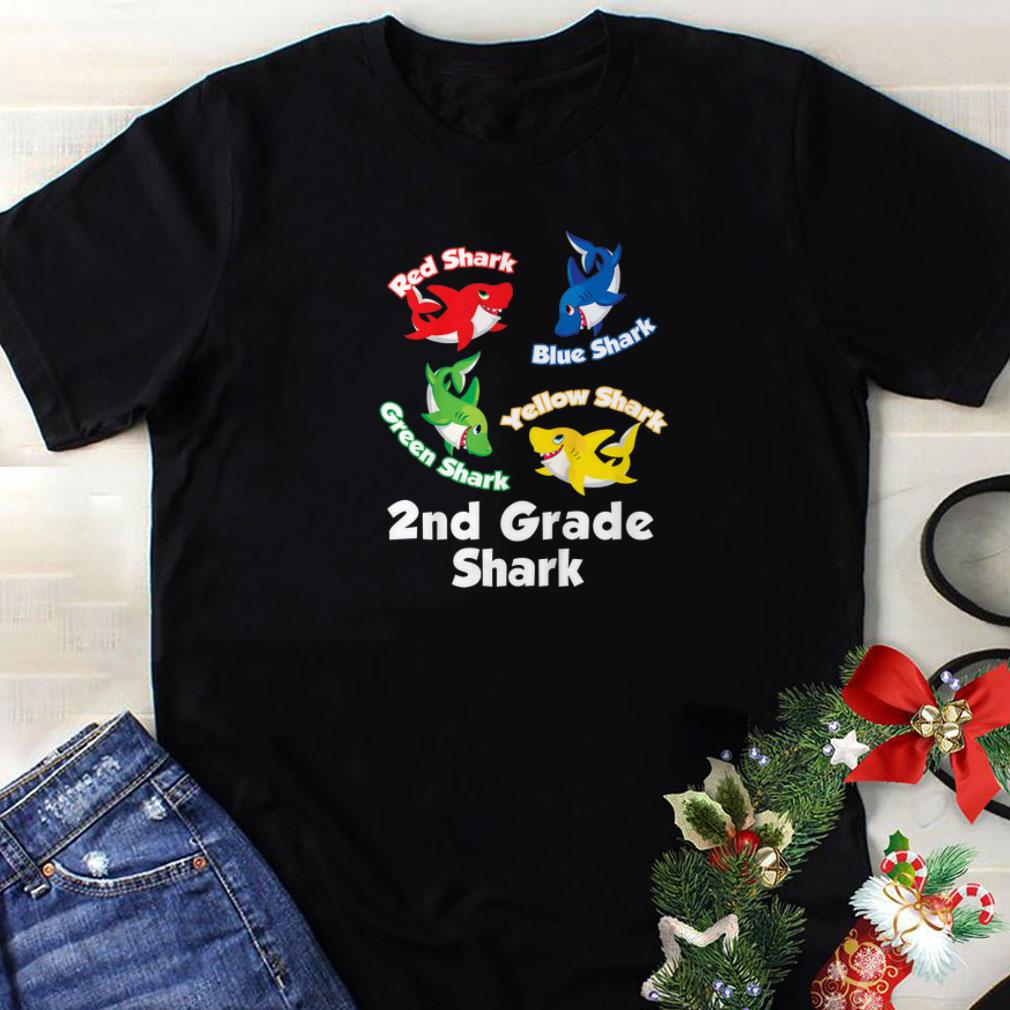 Original Red Blue Green Yellow Shark 2nd Grade Shark shirt 1 - Original Red Blue Green Yellow Shark 2nd Grade Shark shirt