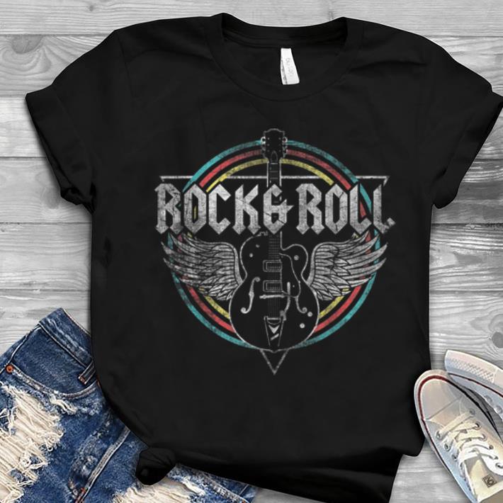 Rock Roll Guitar Wings Music Youth tee 1 - Rock & Roll Guitar Wings Music Youth tee