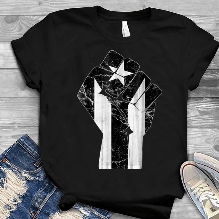 The Raised Fist Puerto Rico Resiste Black Flag Youth tee 1 - The Raised Fist Puerto Rico Resiste Black Flag Youth tee