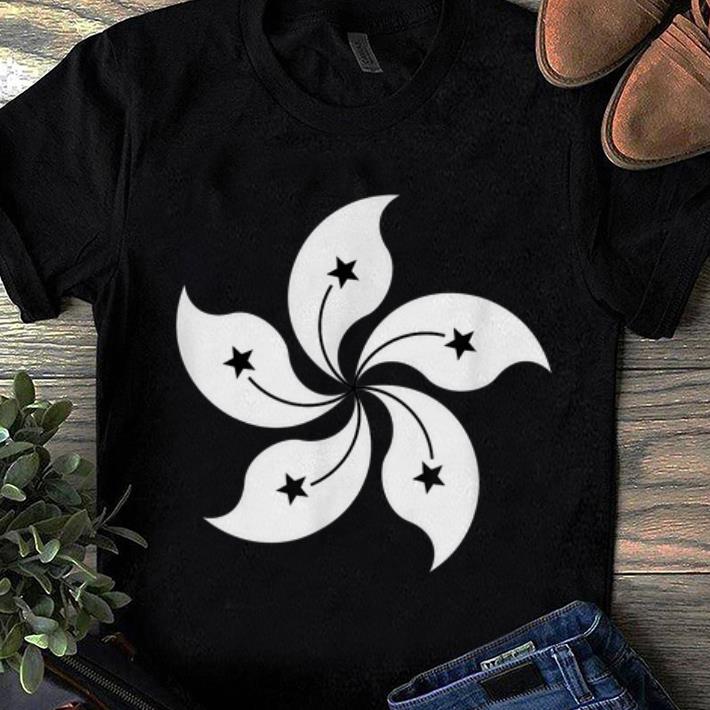 Awesome Trend Black Bauhinia Blakeana Hong Kong Rebel Flag shirt 1 - Awesome Trend Black Bauhinia Blakeana Hong Kong Rebel Flag shirt