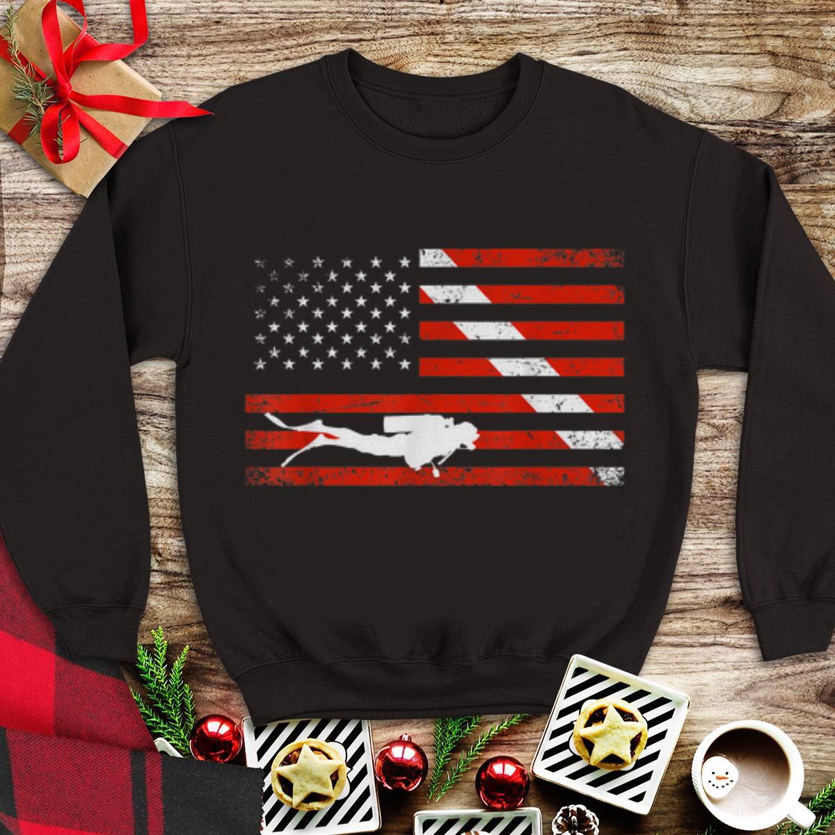 Diver Down American Flag sweater 1 - Diver Down American Flag sweater