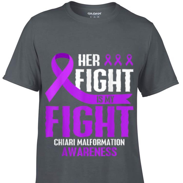 Top Her Fight Is My Fight Chiari Malformation Purple Awareness guy tee 1 - Top Her Fight Is My Fight Chiari Malformation Purple Awareness guy tee