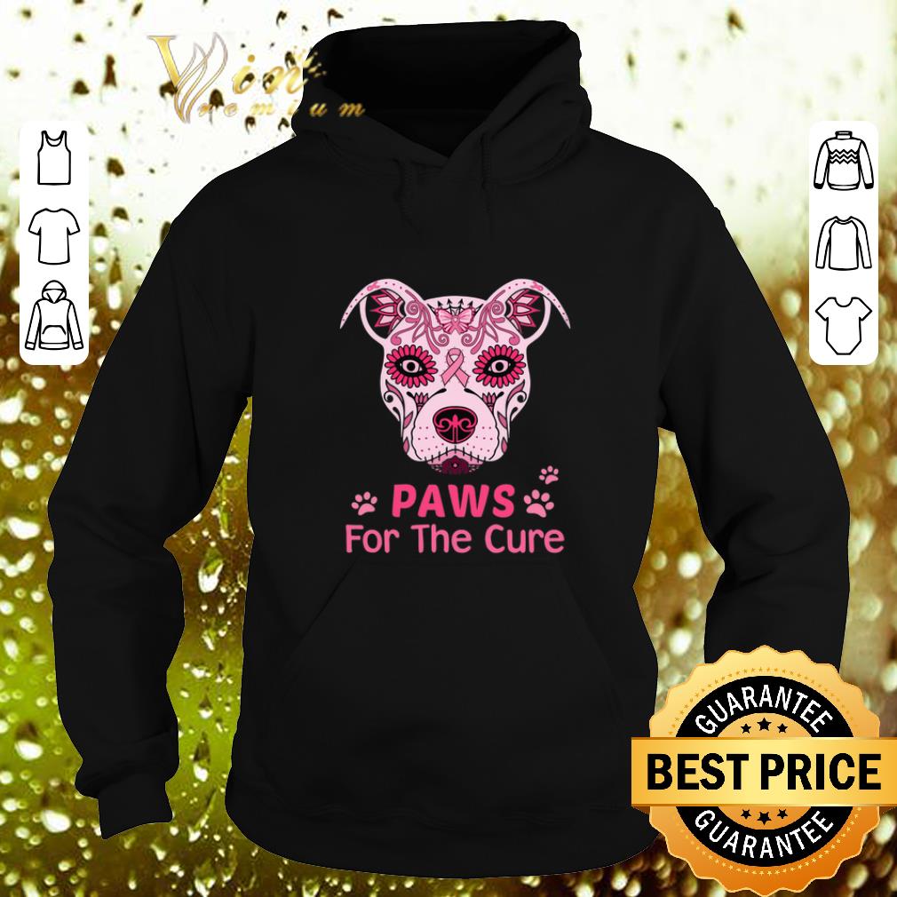 Cheap Pitbull Paws For The Cure Breast Cancer Awareness shirt 4 - Cheap Pitbull Paws For The Cure Breast Cancer Awareness shirt