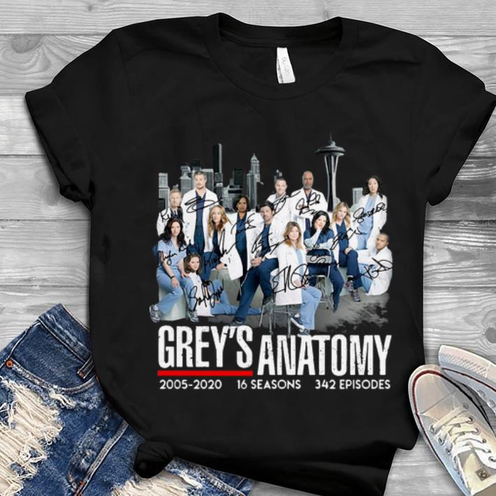 Hot Grey s Anatomy 2005 2020 16 Seasons 342 Episodes Signatures shirt 1 - Hot Grey's Anatomy 2005-2020 16 Seasons 342 Episodes Signatures shirt