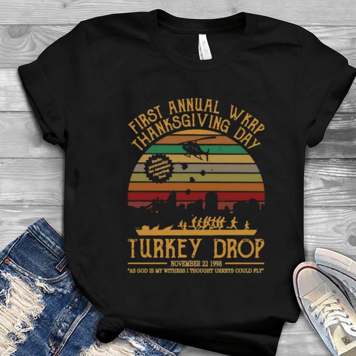 Hot Vintage First Annual Wkrp Thanksgiving Day Turkey Drop shirt 1 - Hot Vintage First Annual Wkrp Thanksgiving Day Turkey Drop shirt