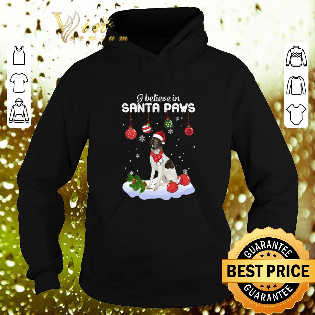 Awesome Borzoi i believe in Santa paws Christmas shirt 4 - Awesome Borzoi i believe in Santa paws Christmas shirt