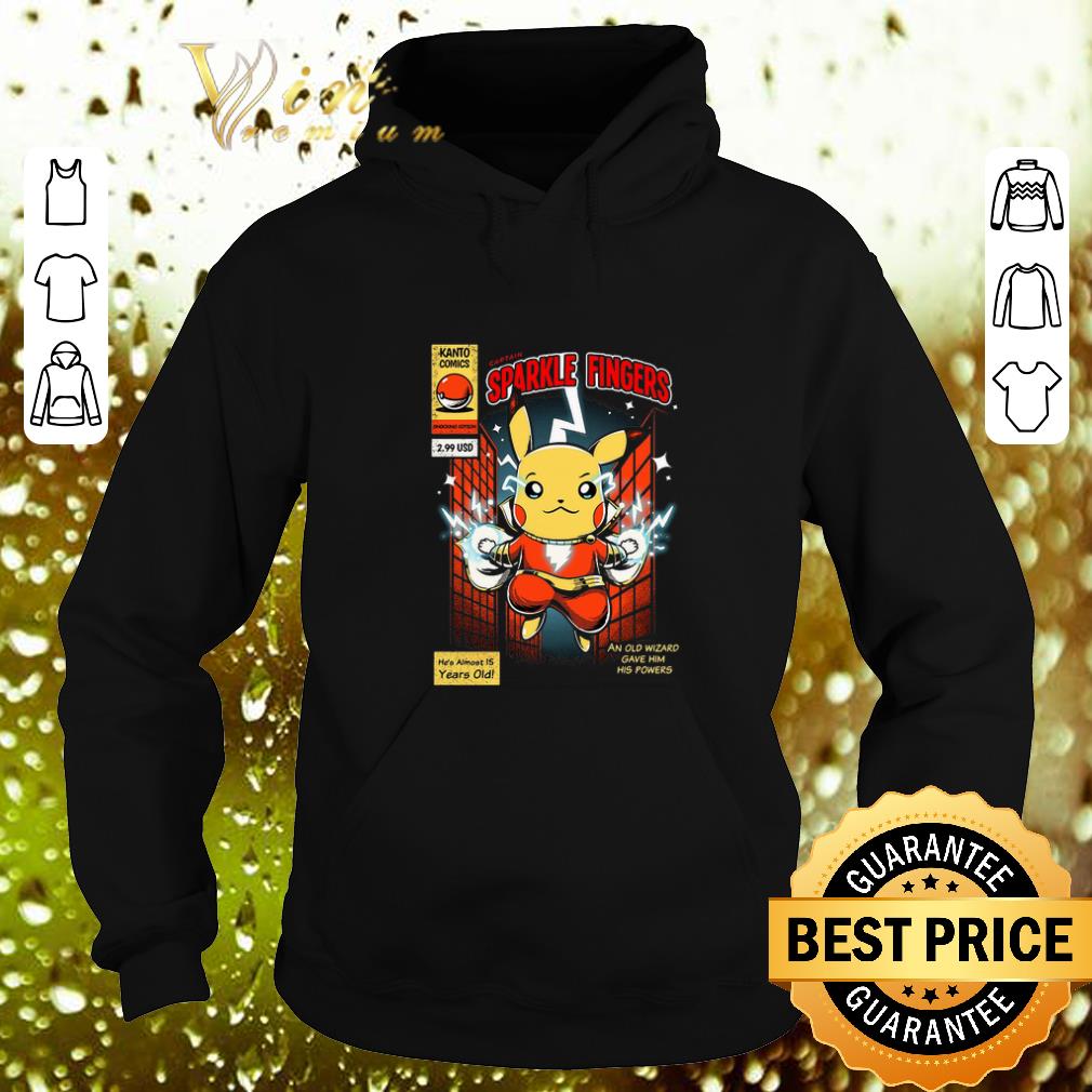 Awesome Pikachu Captain Sparkle Fingers Shazam shirt 4 - Awesome Pikachu Captain Sparkle Fingers Shazam shirt