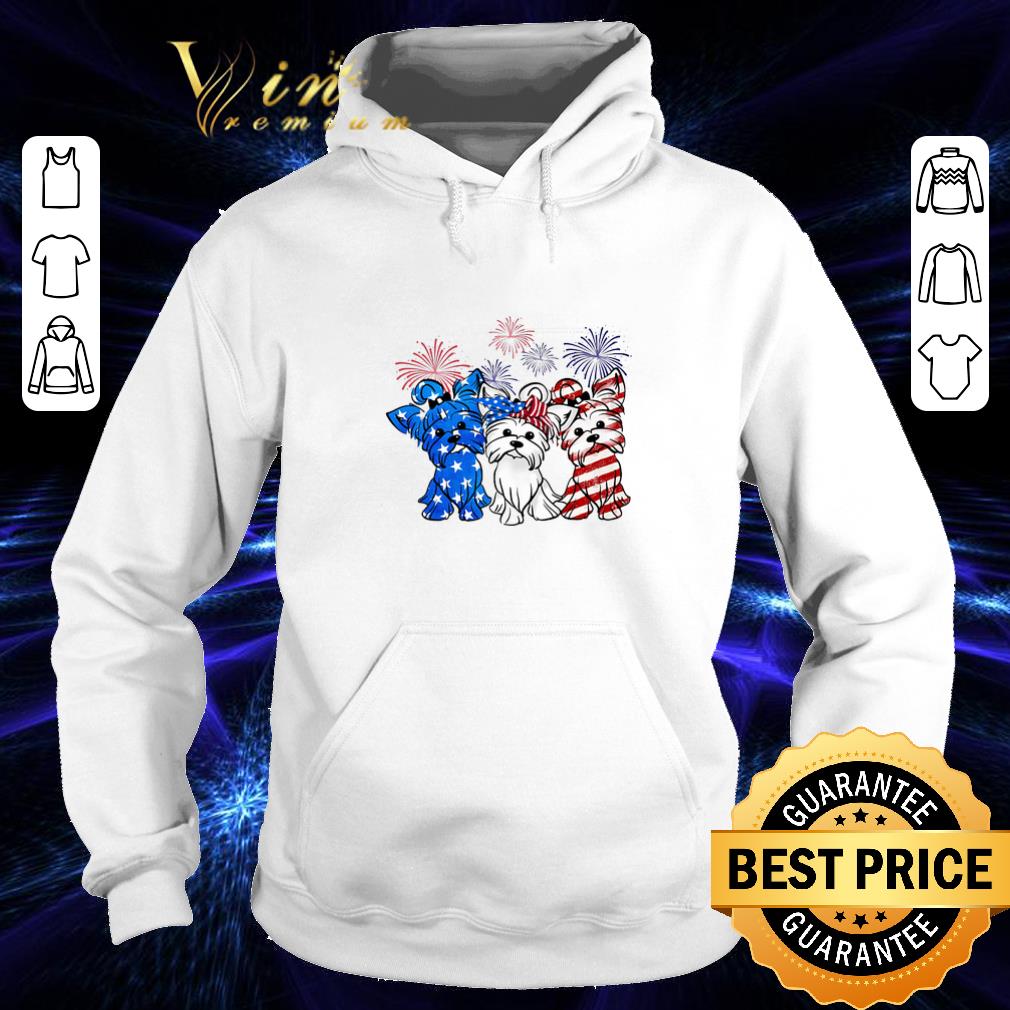 Best Fireworks Yorkshire Terrier red white and blue American flag shirt 4 - Best Fireworks Yorkshire Terrier red white and blue American flag shirt