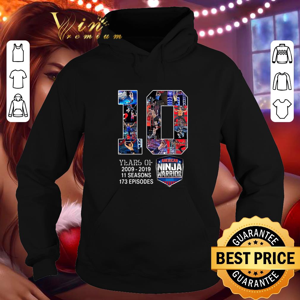 Pretty 10 years of American Ninja Warrior 2009 2019 shirt 4 - Pretty 10 years of American Ninja Warrior 2009 2019 shirt