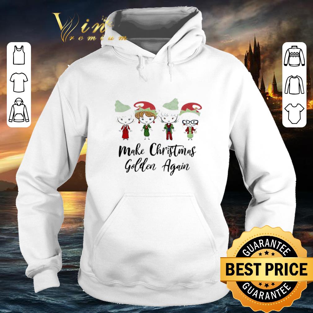 Pretty The Golden Girls chibi Make Christmas golden again shirt 4 - Pretty The Golden Girls chibi Make Christmas golden again shirt