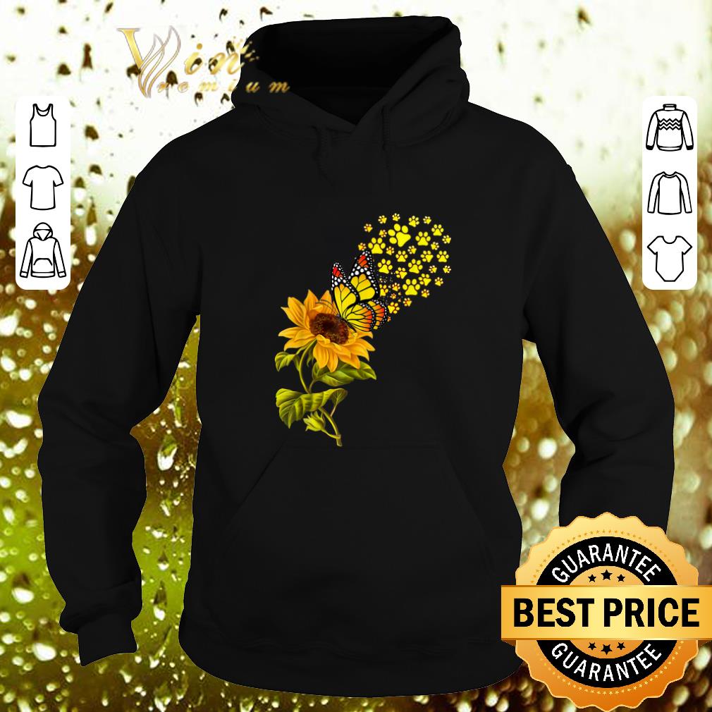 Awesome Dog Paw Sunflower And Butterfly shirt 4 - Awesome Dog Paw Sunflower And Butterfly shirt