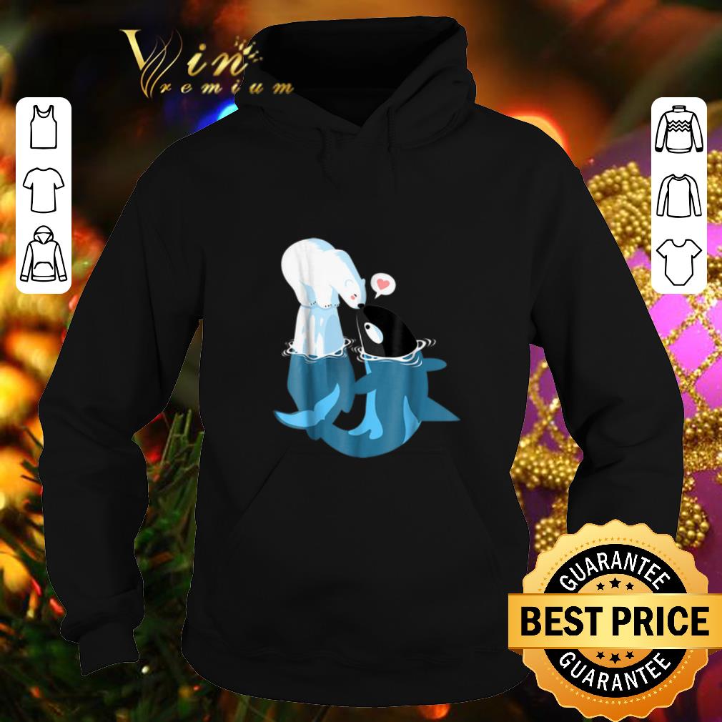 Awesome Killer Whale kiss love Polar Bear shirt 4 - Awesome Killer Whale kiss love Polar Bear shirt
