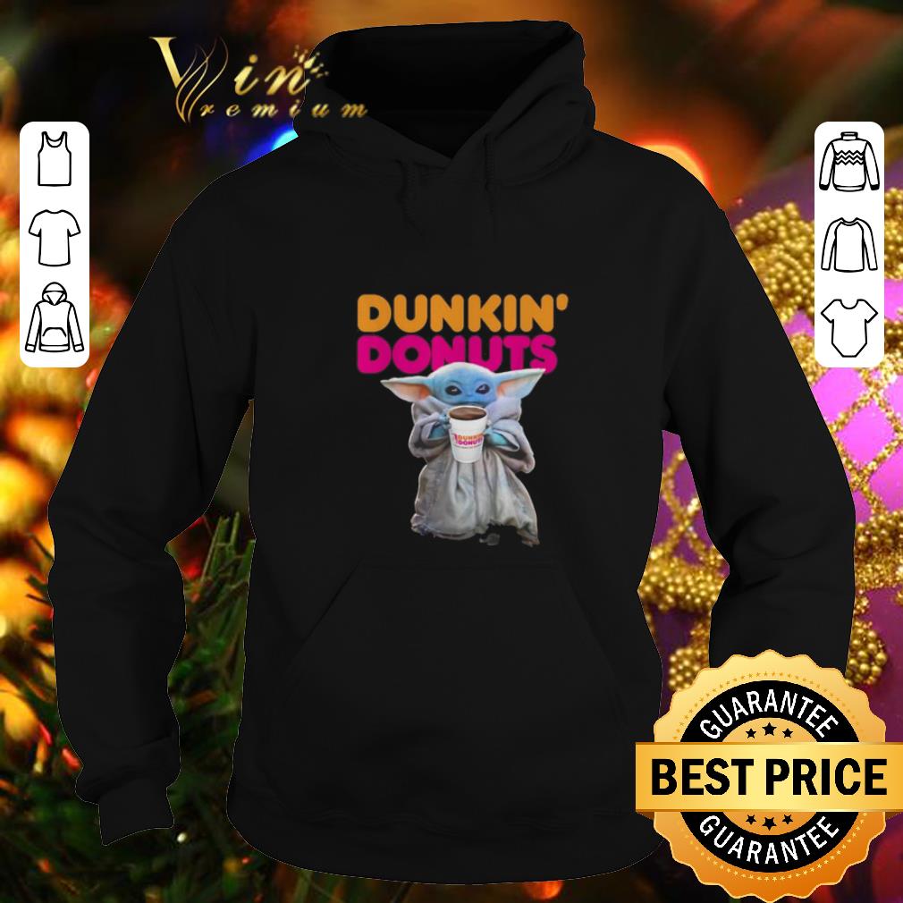 Pretty Baby Yoda holding Dunkin Donuts Star Wars shirt Pretty Baby Yoda holding Dunkin Donuts Star Wars shirt 4 - Pretty Baby Yoda holding Dunkin Donuts Star Wars shirt