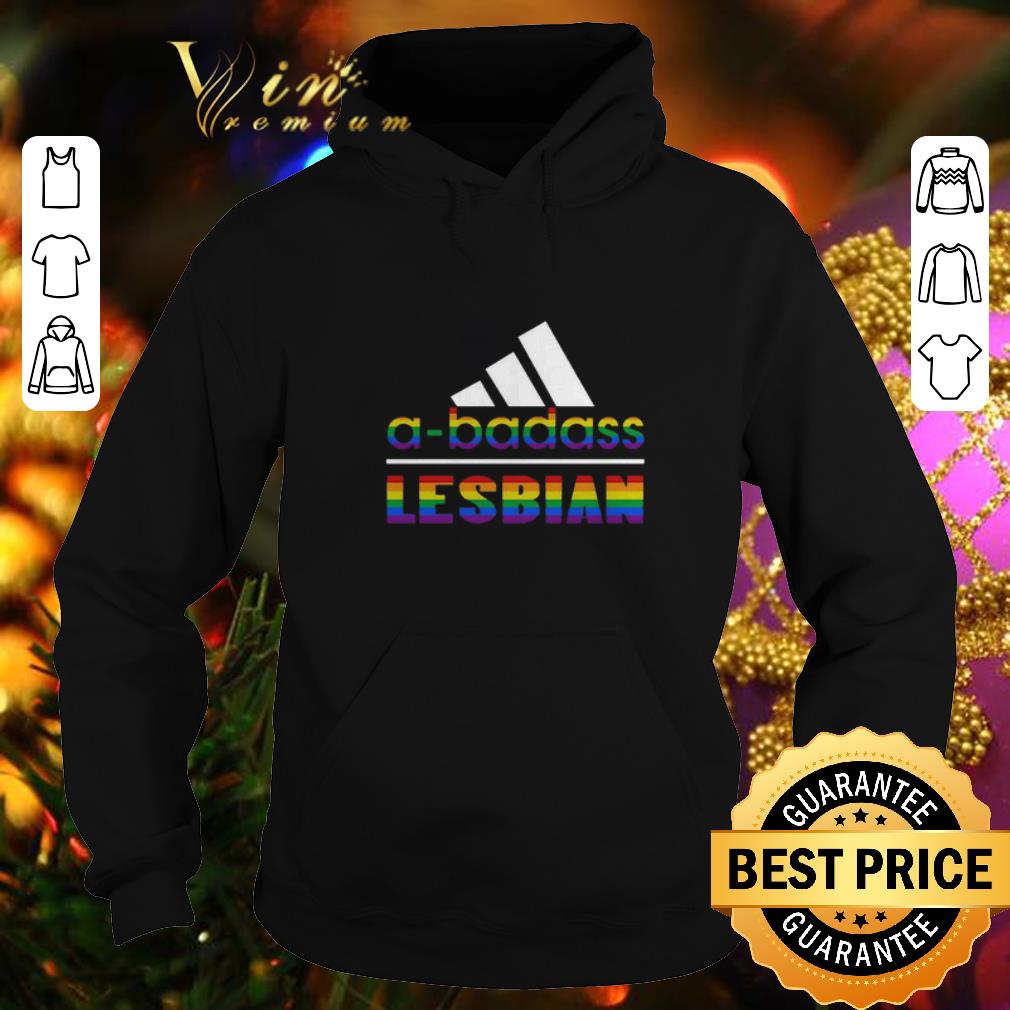 Pretty LGBT A badass Lesbian Pride adidas shirt 4 - Pretty LGBT A-badass Lesbian Pride adidas shirt