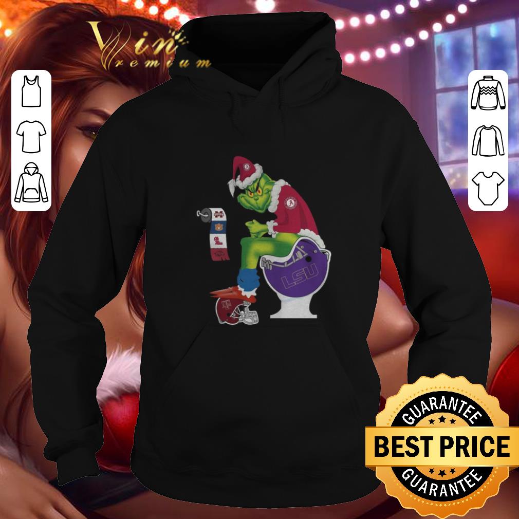 Pretty Santa Grinch Alabama Crimson Tide LSU Tigers toilet A&M Aggies shirt Pretty Santa Grinch Alabama Crimson Tide LSU Tigers toilet A M Aggies shirt 4 - Pretty Santa Grinch Alabama Crimson Tide LSU Tigers toilet A&M Aggies shirt