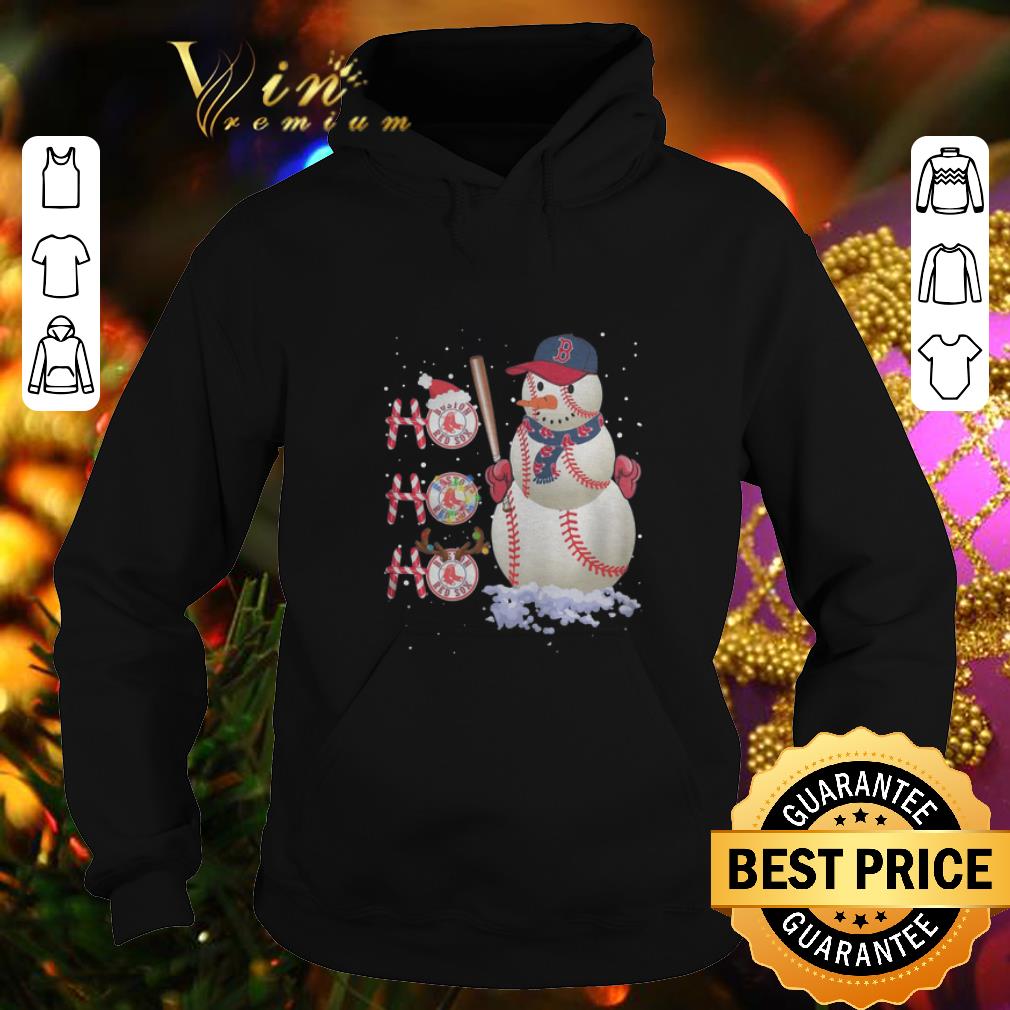 Pretty Snowman Boston Red Sox Ho Ho Ho Christmas shirt 4 - Pretty Snowman Boston Red Sox Ho Ho Ho Christmas shirt