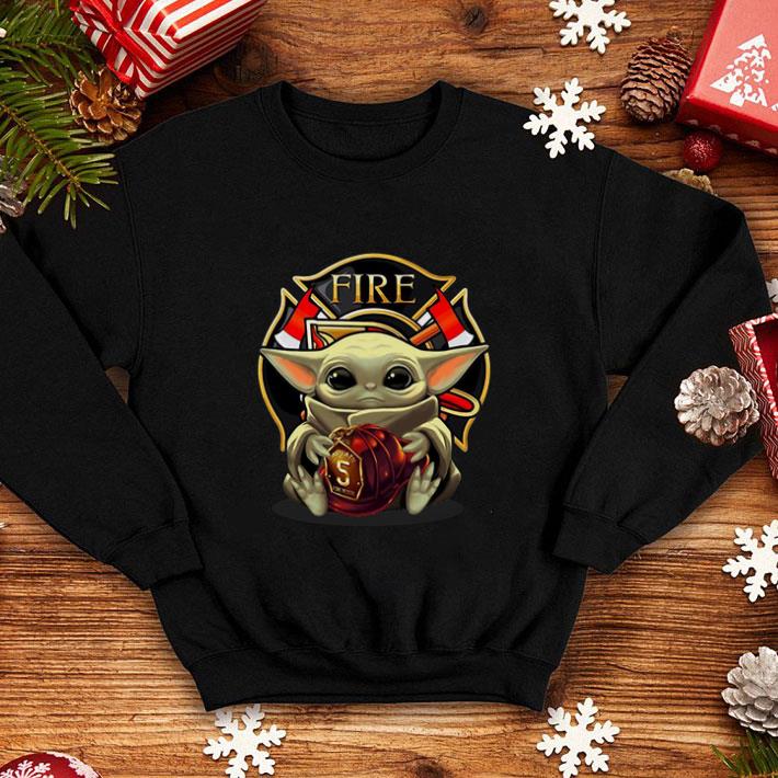 Baby Yoda hug firefighter captain hat shirt Baby Yoda hug firefighter captain hat shirt 4 - Baby Yoda hug firefighter captain hat shirt