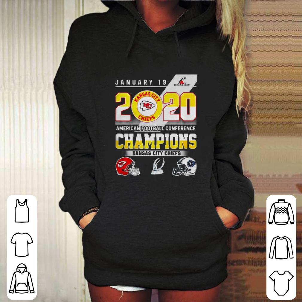 Awesome January 19 2020 American football conference champions Kansas city Chiefs shirt 4 - Awesome January 19 2020 American football conference champions Kansas city Chiefs shirt