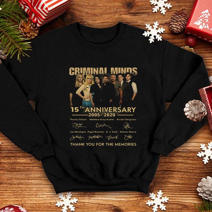 Pretty Criminal Minds 15th anniversary 2005 2020 signatures thank you for the memories shirt 4 - Pretty Criminal Minds 15th anniversary 2005 2020 signatures thank you for the memories shirt