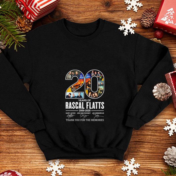Awesome 20 years of Rascal Flatts 2000 2020 signatures thank you for the memories shirt 4 - Awesome 20 years of Rascal Flatts 2000-2020 signatures thank you for the memories shirt