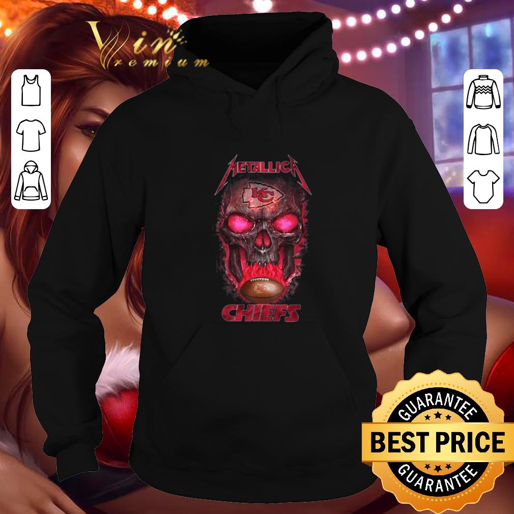 Awesome Skull Metallica Logo Kansas City Chiefs shirt 4 - Awesome Skull Metallica Logo Kansas City Chiefs shirt