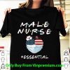 Nice Male Nurse Heart Stethoscope #Esential American Flag shirt