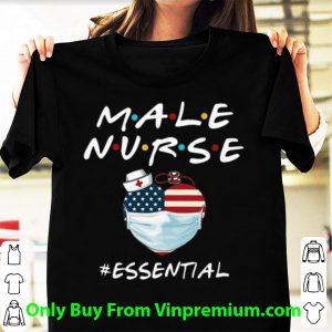 Nice Male Nurse Heart Stethoscope #Esential American Flag shirt