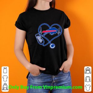 Nice Buffalo Bills Heart Nurse Stethoscope shirt 2