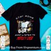 Premium Snoopy And Woodstock Stay Home And Listen To Motley Crue shirt