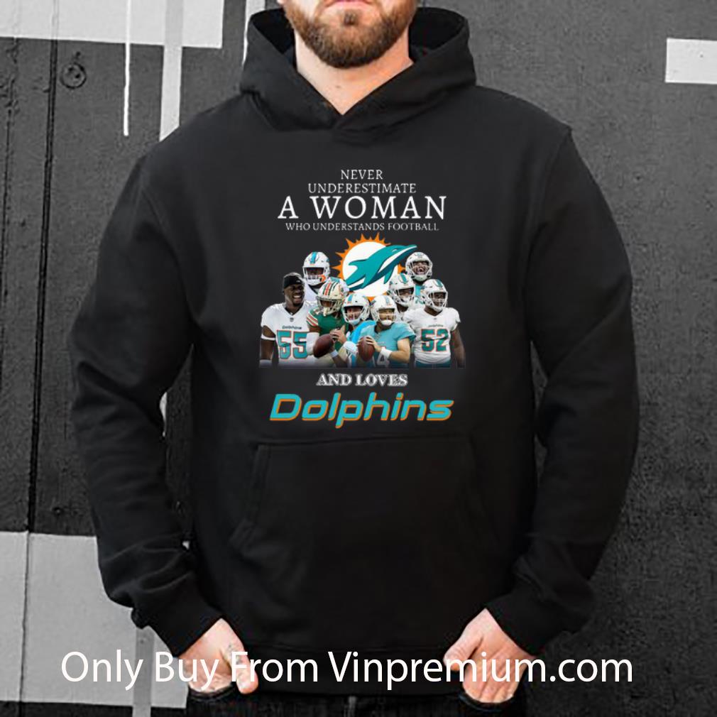1d16de07 official never underestimate a woman who understands football and loves dolphins shirt 4 - Official Never Underestimate A Woman Who Understands Football And Loves Dolphins shirt