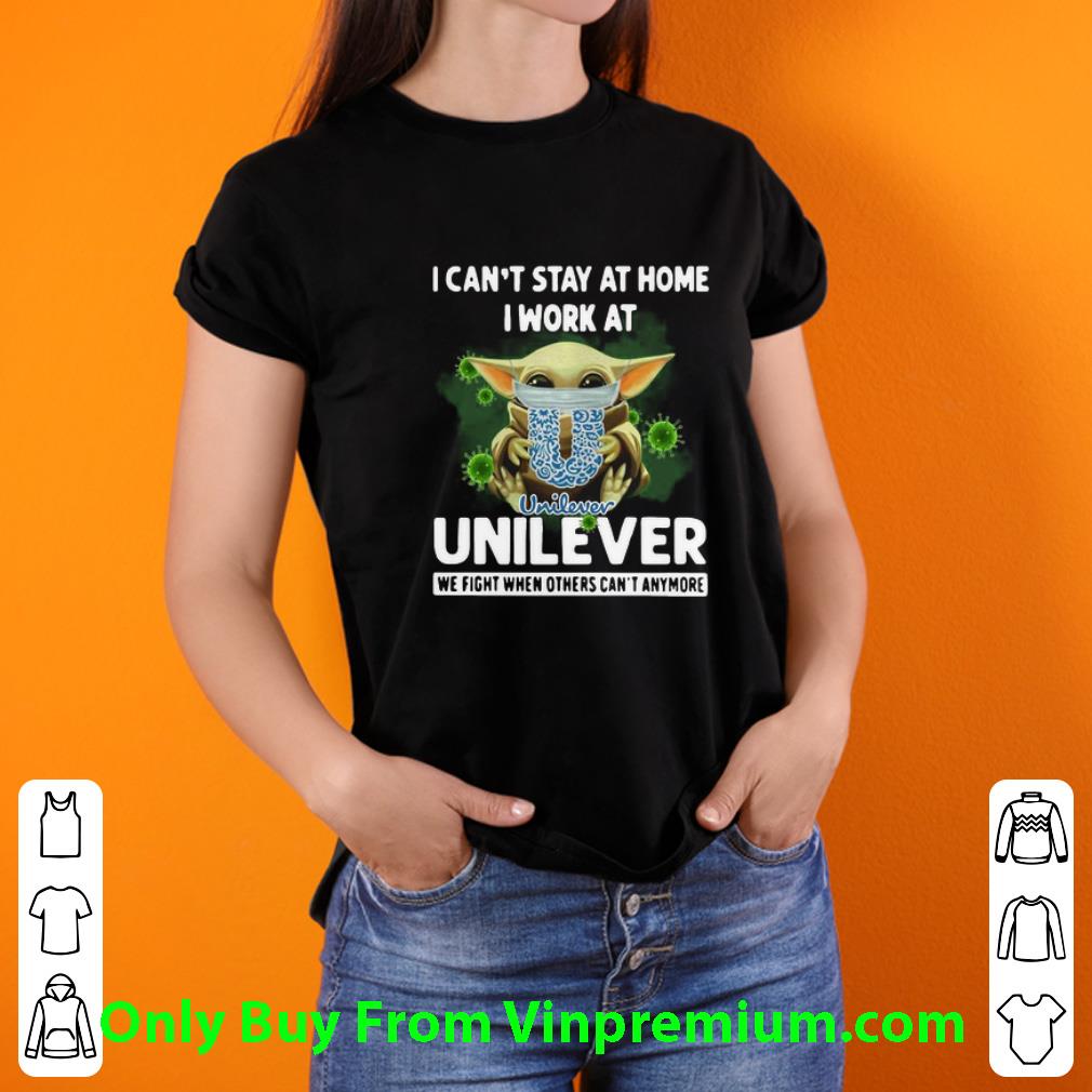 Official Baby Yoda I Can't Stay At Home I Work At Unilever Coronavirus shirt Official Baby Yoda I Can't Stay At Home I Work At Unilever Coronavirus shirt