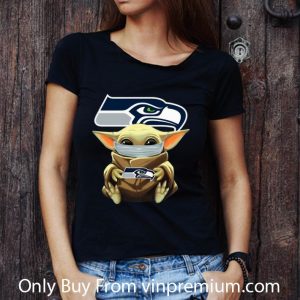 Awesome Star Wars Baby Yoda Face Mask Hug Seattle Seahawks shirt 2