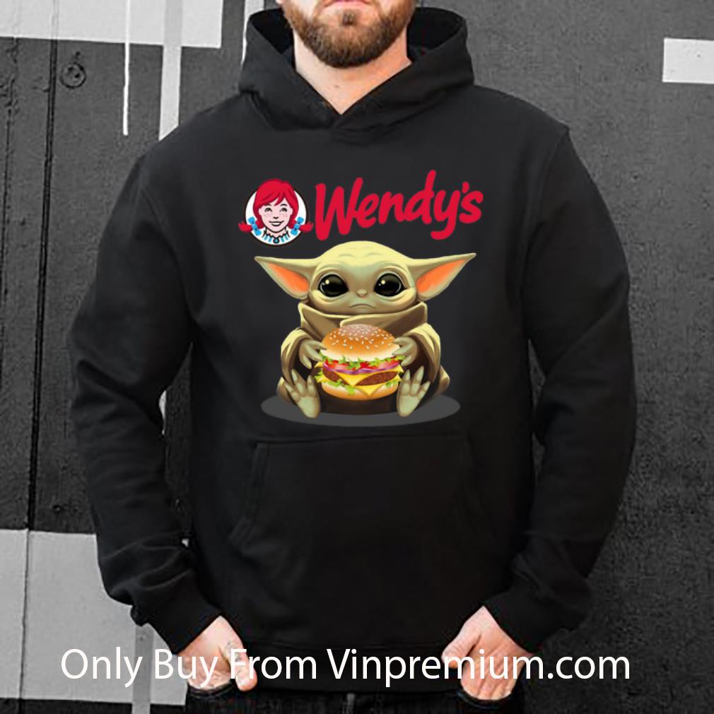 596d28af great star wars baby yoda hug hamburguesa wendy s shirt 4 - Great Star Wars Baby Yoda Hug Hamburguesa Wendy’s shirt
