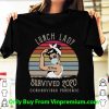 Official Vintage Lunch Lady Survived 2020 Coronavirus Pandemic Covid-19 shirt