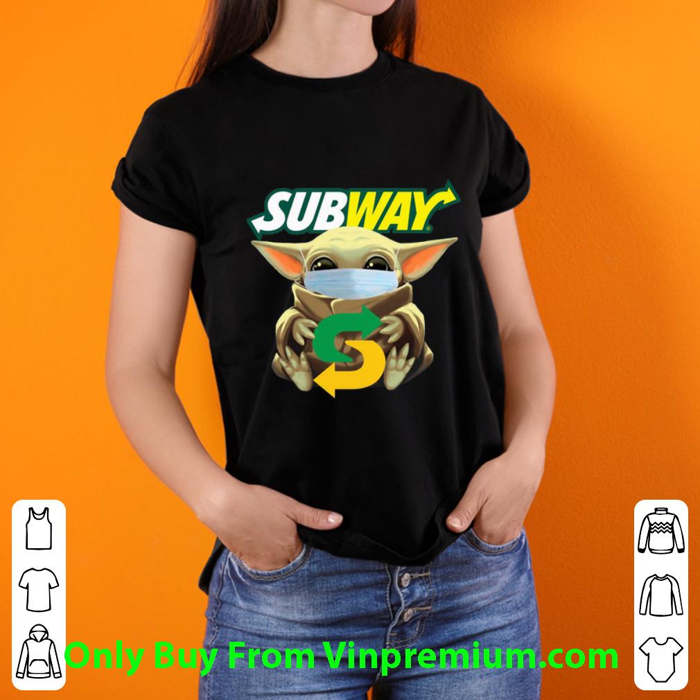 Top Star Wars Baby Yoda Mask Hug Subway shirt Top Star Wars Baby Yoda Mask Hug Subway shirt