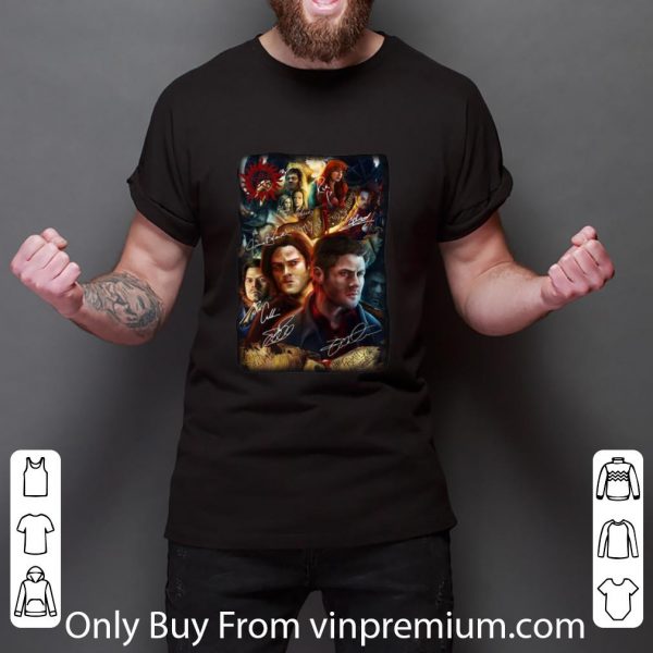 Nice Supernatural Superheroes Poster Signatures shirt