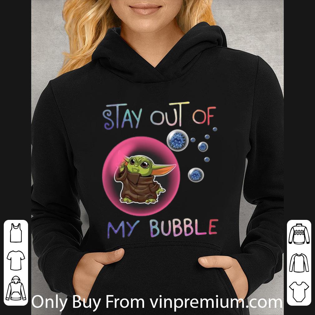 7f75ec62 official star wars baby yoda stay out of my bubble coronavirus shirt 4 - Official Star Wars Baby Yoda Stay Out Of My Bubble Coronavirus shirt