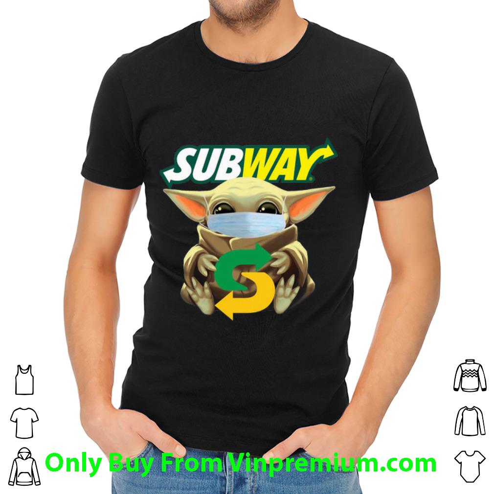 Top Star Wars Baby Yoda Mask Hug Subway shirt Top Star Wars Baby Yoda Mask Hug Subway shirt
